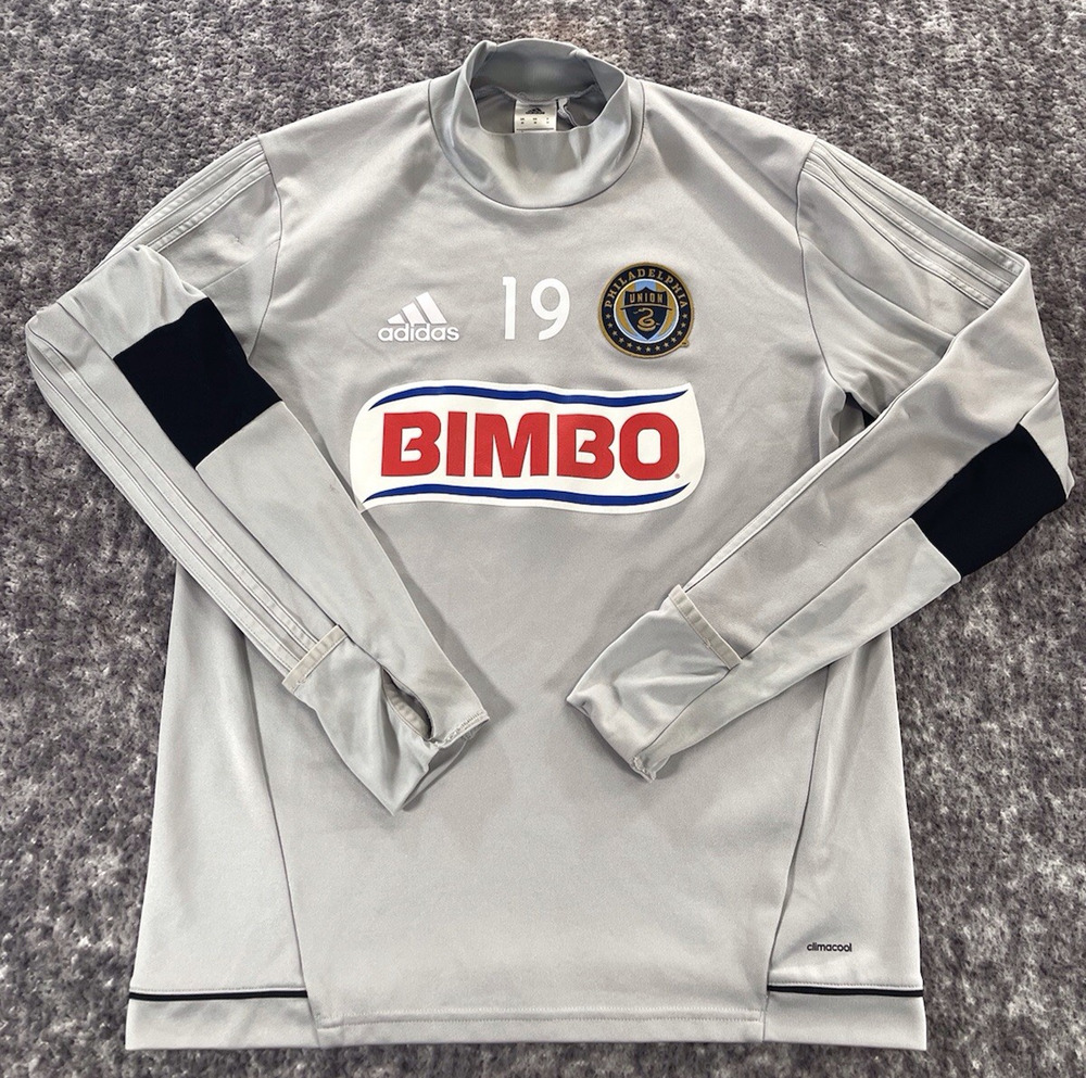 Adidas Philadelphia Union Long Sleeve Jersey Drill Top Mens Medium Futbol Soccer